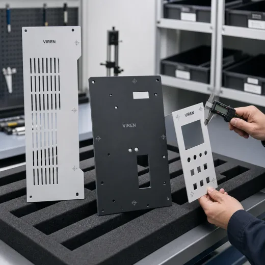 Electronic device housing panel printing application image showing registrácia panelov s ohľadom na prípravky.