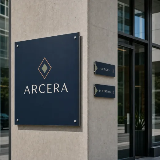 UV-printed aluminium composite sign panels mounted as exterior wayfinding