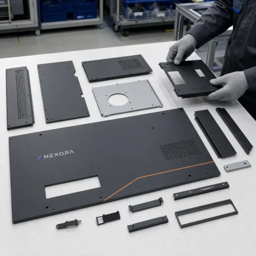 Separate electronic device faceplates and housing panels with UV-printed graphics
