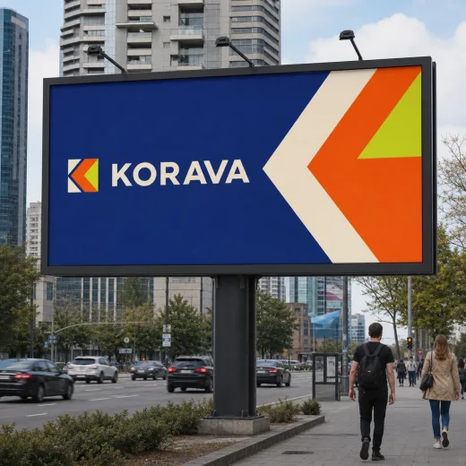 Wide-format outdoor advertising banner printed on roll media