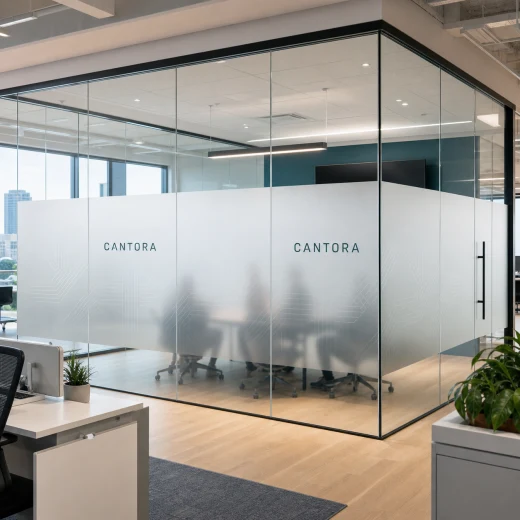 Opaque UV-printed privacy film and decorative mirror graphics for interiors